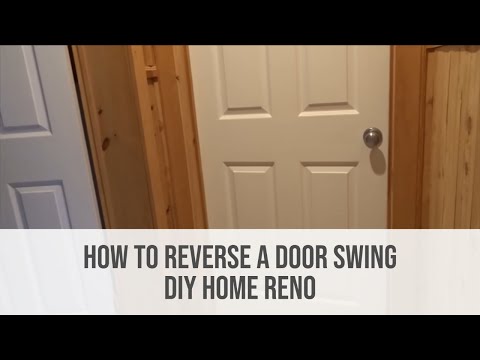 DIY How To Reverse A Door Swing | Flipping An Interior Door | Home Renos