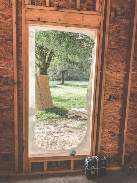 Proper window framing rough in.