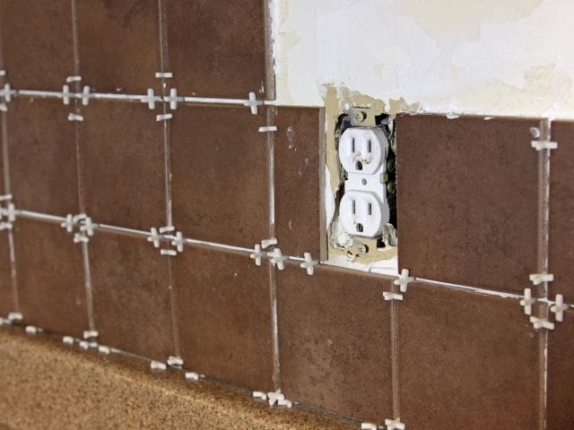 Installing tile over drywall.