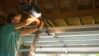 How to stop a garage door from rattling when the wind blows.
