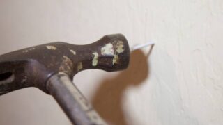 Weight capacity of a nail in drywall.