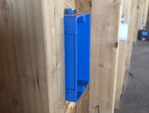 Mounting guides on electrical box designed to facilitate flush-mount with sheetrock.