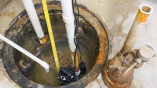 How to troubleshoot a sump pump filling with water.
